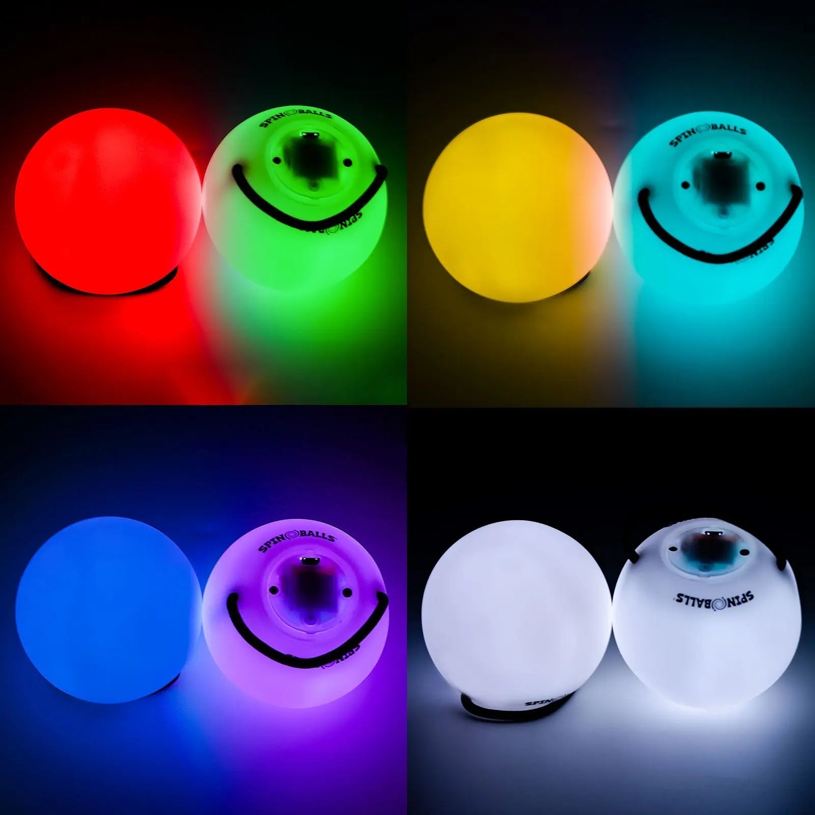 Spinballs Glow. 0 LED Rechargeable Poi Set P7
