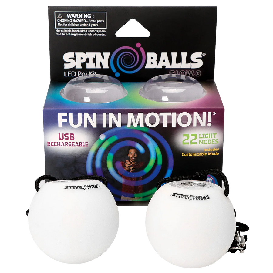 Spinballs Glow. 0 LED Rechargeable Poi Set P7