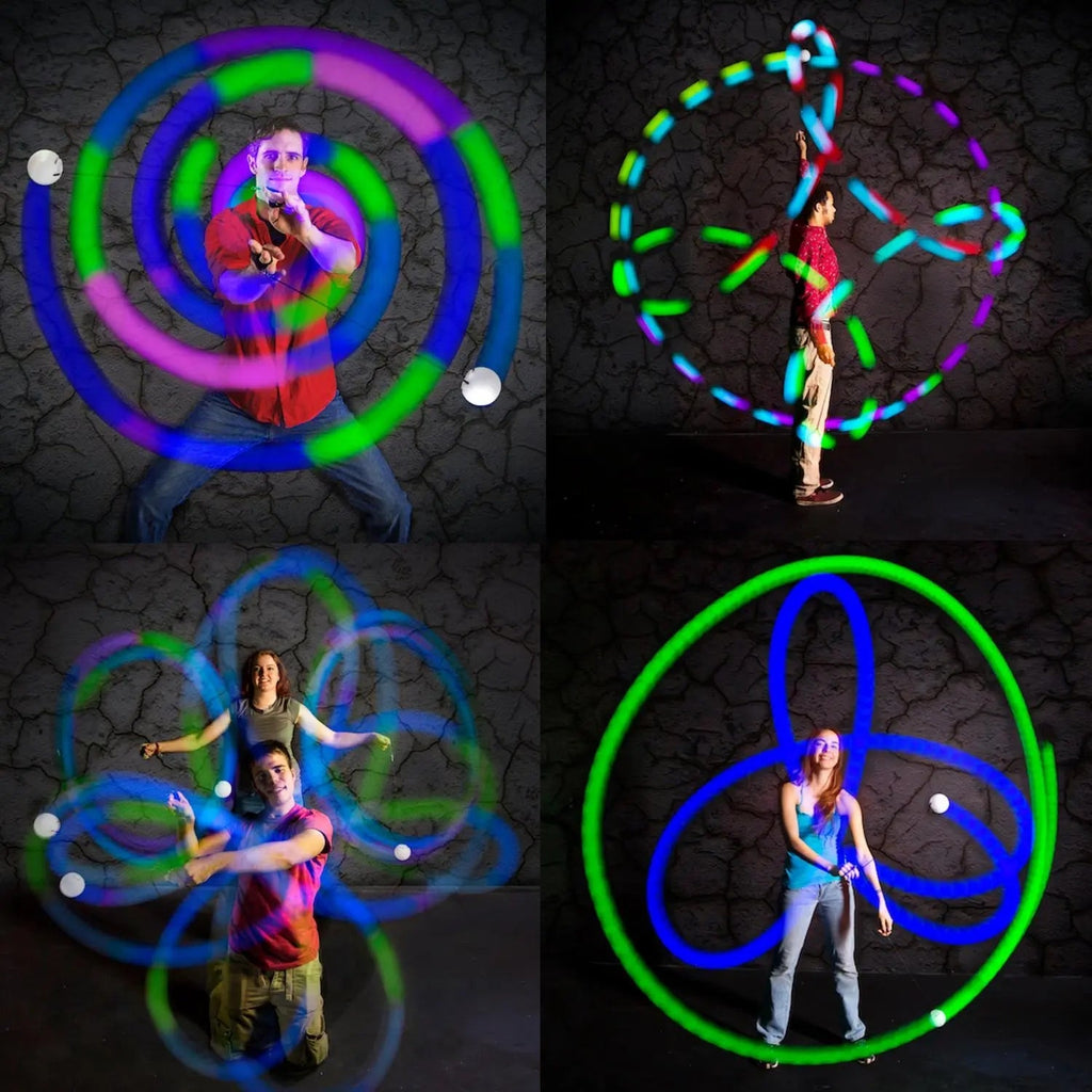 Spinballs Glow. 0 LED Rechargeable Poi Set P7