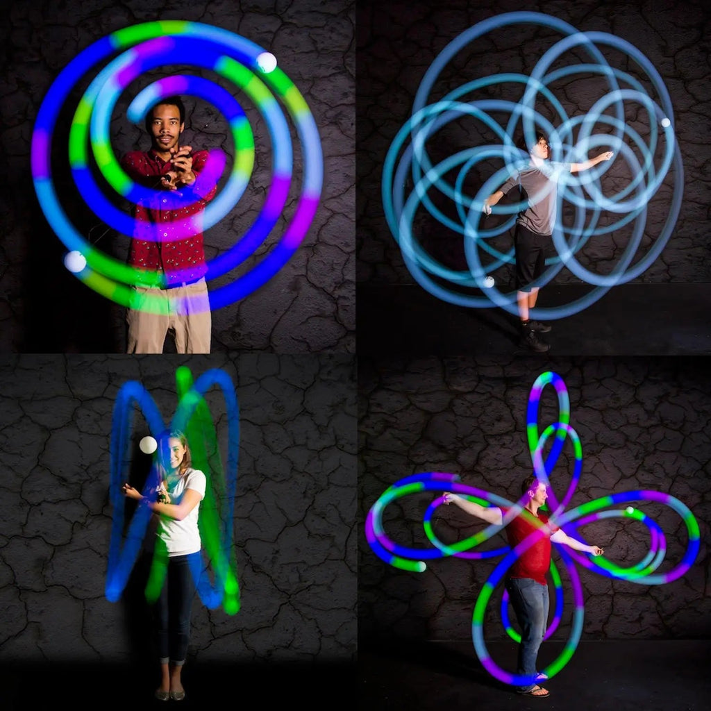 Spinballs Glow. 0 LED Rechargeable Poi Set P7